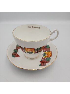 Royal Stuart New Brunswick Tartan bone china teacup & saucer England